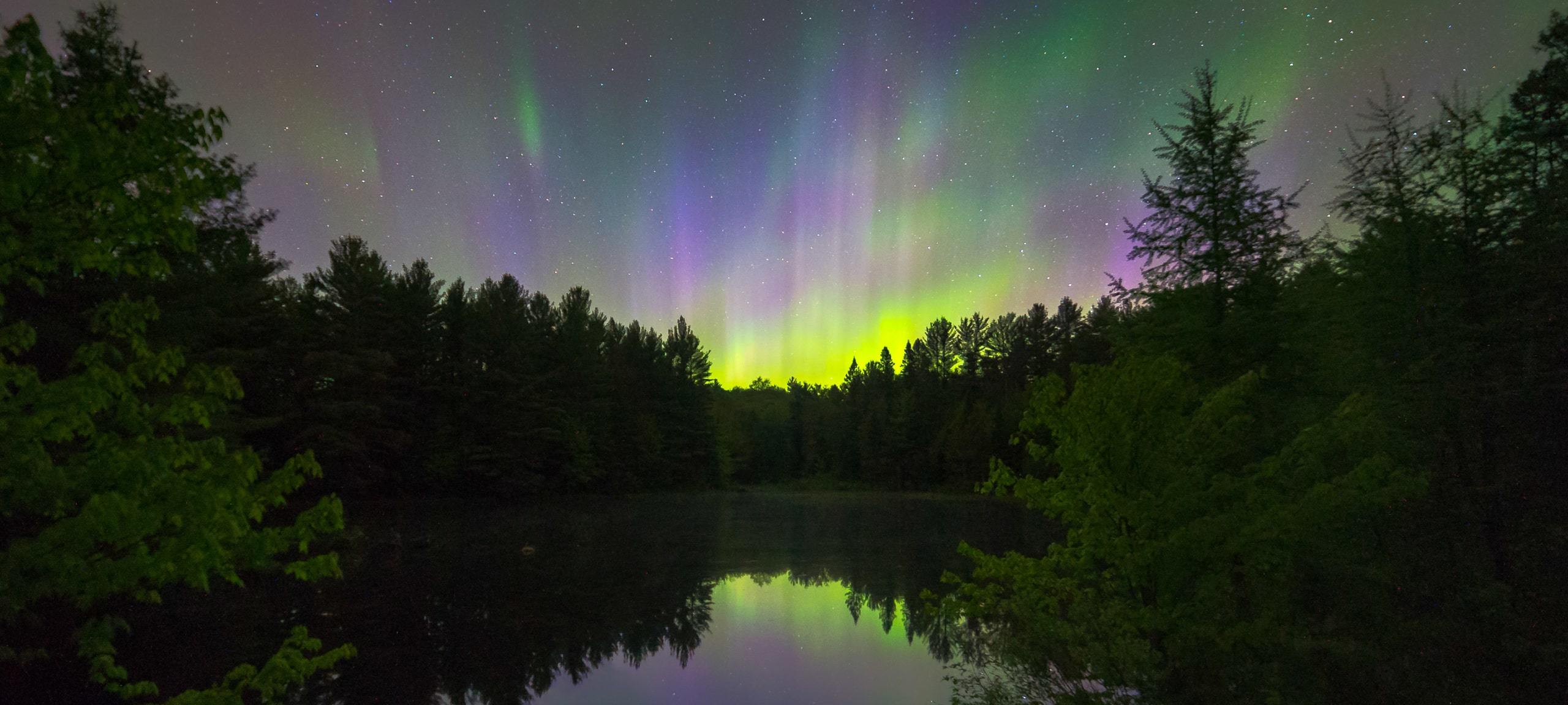Northern lights over Muskoka Lakes, ON region